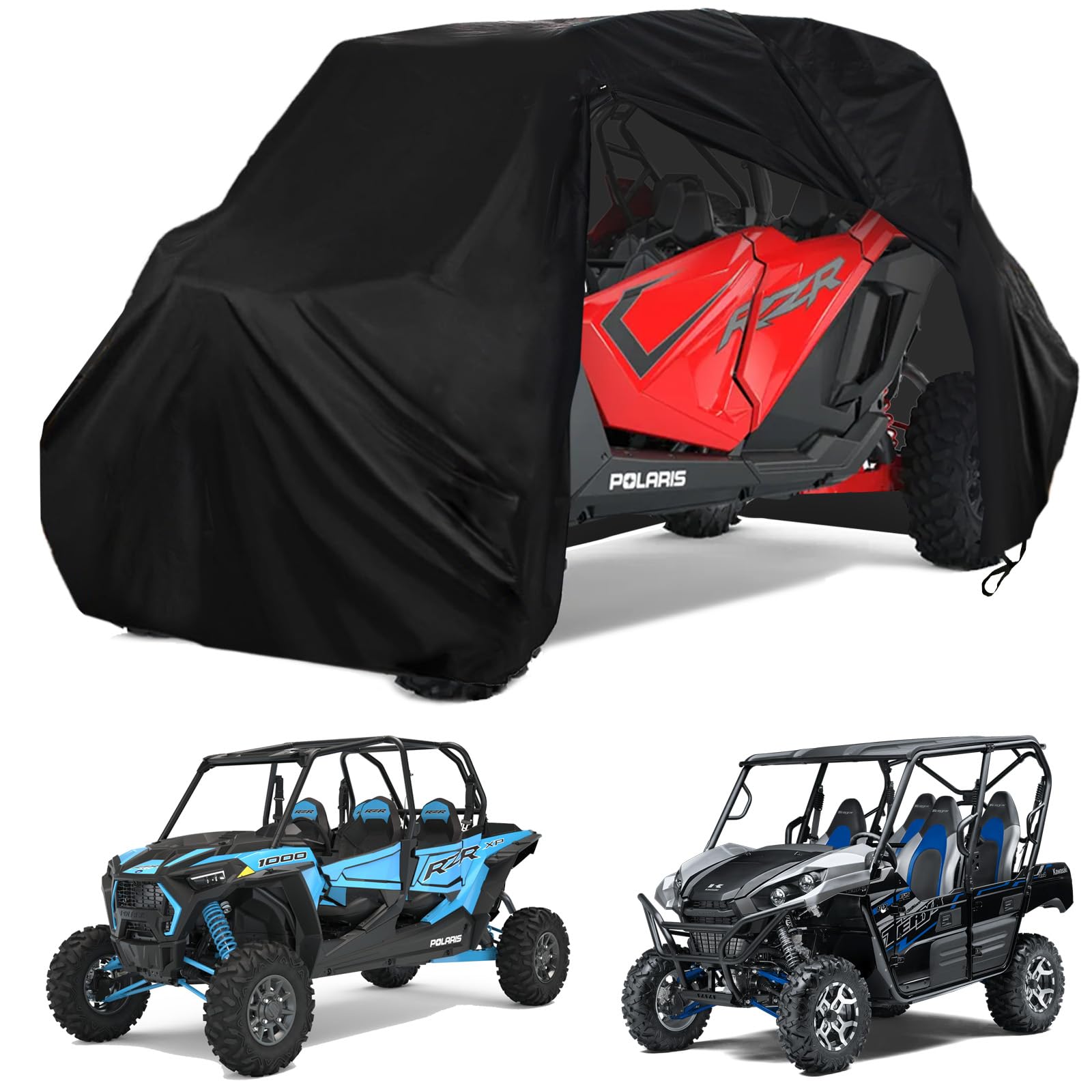 Amazon.com: YONQIFON UTV Cover 4 Seater Heavy Duty Zipped 420D